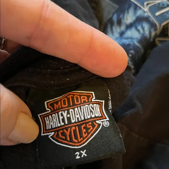 Harley-Davidson Black and Blue Eagle Tee - Picture 3 of 3